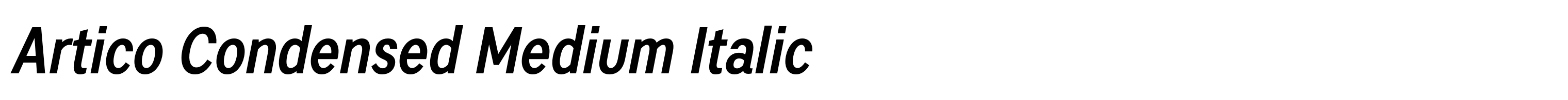 Artico Condensed Medium Italic